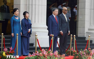 Lễ đón Tổng Bí thư, Chủ tịch nước Tô Lâm và Phu nhân thăm cấp Nhà nước Singapore