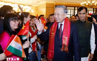 Tổng Bí thư, Chủ tịch nước Tô Lâm tới New Delhi, bắt đầu thăm cấp Nhà nước Cộng hòa Ấn Độ