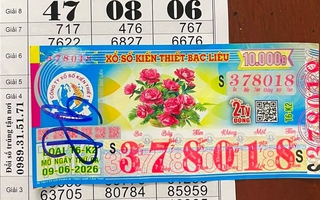 Xổ số miền Nam: 15 vé Bạc Liêu trúng độc đắc đang được đại lý tìm kiếm