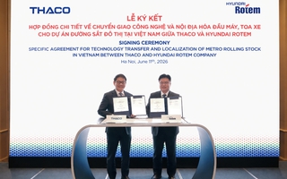 THACO và Hyundai Rotem thúc đẩy nội địa hóa sản xuất đầu máy, toa xe metro tại Việt Nam