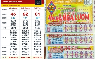 Xổ số miền Nam: Đại lý tìm khách trúng độc đắc 15 vé Vĩnh Long