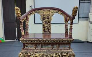 Hé lộ hình ảnh ngai vua triều Nguyễn được phục chế sau 1 năm bị phá hoại