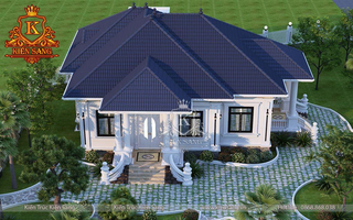 Mẫu nhà cấp 4 mái Thái đẹp, đầy đủ tiện nghi tại Kiến Sang