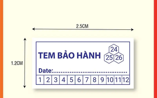 Kích thước tem bảo hành phổ biến và cách lựa chọn tem in phù hợp