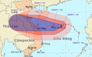 Bão số 10 giật tới cấp 15 tăng tốc vào miền Trung