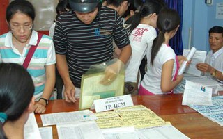 Hồ sơ đăng ký dự thi ĐH, CĐ nộp tại các trường giảm