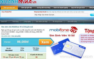 NhanhMua.vn ngang nhiên rao bán SIM sinh viên "lậu"