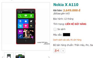 Nokia chạy Android có giá 2,65 triệu đồng tại Việt Nam