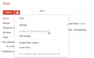 Google Docs được nâng lên 5 GB dung lượng lưu trữ