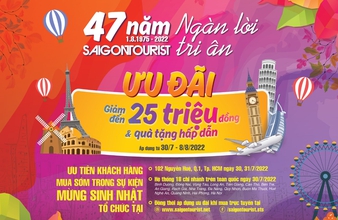 Lữ hành Saigontourist tri ân khách hàng hơn 170 tour ưu đãi