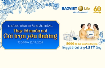 5.000 bộ quà tặng dành cho khách hàng của Bảo Việt Nhân thọ trên toàn quốc