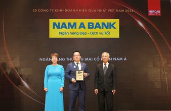 Nam A Bank – Top 50 Công ty kinh doanh hiệu quả nhất Việt Nam năm 2024