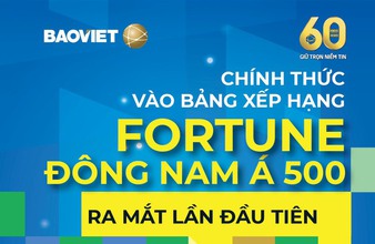 Tập đoàn Bảo Việt lần đầu tiên được xếp hạng trong Fortune Đông Nam Á 500