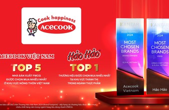 Acecook Việt Nam và Mì Hảo Hảo giữ vững vị trí top những thương hiệu FMCG được chọn mua nhiều nhất