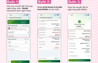 MoMo triển khai tính năng nhận tiền từ ngân hàng qua số điện thoại