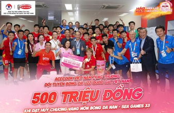 Acecook Việt Nam thưởng nóng cho Đội tuyển Quốc gia U22 Việt Nam đạt huy chương vàng SEA Games 33