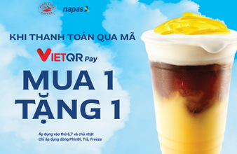 Mua 1 tặng 1 tại Highlands khi thanh toán bằng VIETQRPay