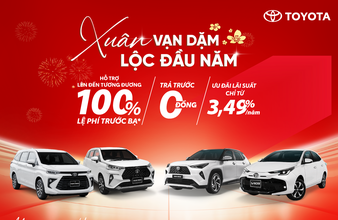 Toyota tung ưu đãi lớn tháng 1: Tri ân khách hàng, chào mừng năm mới
