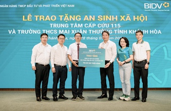 BIDV trao 1 tỉ đồng cho chương trình an sinh xã hội trên địa bàn tỉnh Khánh Hòa