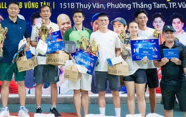 Ca sĩ Hoàng Bách, diễn viên Huy Khánh tỏa sáng ở Giải Pickleball Doanh nhân và Nghệ sĩ
