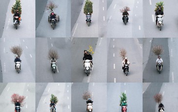 Bộ ảnh “Chở Tết về nhà” chụp trong một buổi chiều gây bão mạng