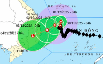 Bão số 15 giật cấp 11, "đi bộ" trên Biển Đông