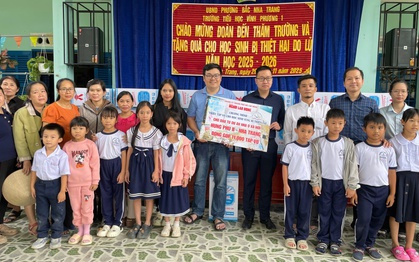 Chương trình "Triệu tập vở cho học sinh vùng thiên tai" hỗ trợ 3 trường ở Khánh Hòa