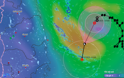 Áp thấp nhiệt đới vẫn "luẩn quẩn" trên Biển Đông, miền Trung bắt đầu đợt mưa lớn 