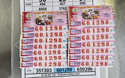 Mua vé số thường xuyên, 1 công nhân trúng 14 tờ giải độc đắc