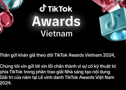 TikTok xin lỗi vì “sự cố” đêm trao giải TikTok Awards
