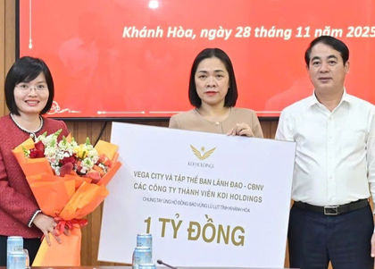 KDI Holdings hỗ trợ đồng bào Khánh Hòa bị ảnh hưởng lũ lụt 1 tỉ đồng