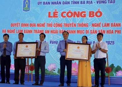 Hai làng nghề ở Bà Rịa - Vũng Tàu được công nhận Di sản văn hóa phi vật thể quốc gia