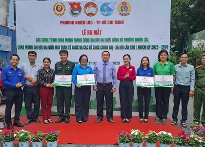 Phường Nhiêu Lộc ra mắt nhiều công trình chào mừng Đại hội