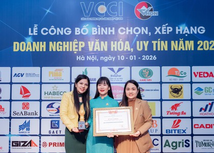 Yến sào Khánh Hòa được vinh danh Top 20 Doanh nghiệp văn hóa, uy tín năm 2025