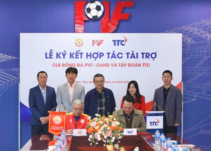 Tập đoàn TTC ký kết hợp tác tài trợ với CLB Bóng đá PVF - CAND