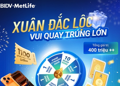 BIDV MetLife triển khai chương trình “Xuân đắc lộc – Vui quay trúng lớn”