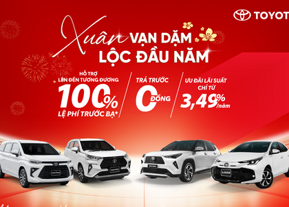 Toyota tung ưu đãi lớn tháng 1: Tri ân khách hàng, chào mừng năm mới