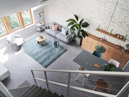 Mẫu phòng khách đặt liền kề phòng ăn ấn tượng