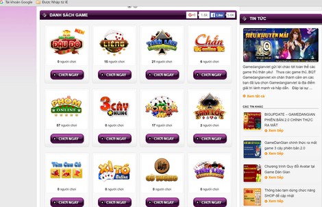“Choáng ngợp” game bài không phép ở Việt Nam