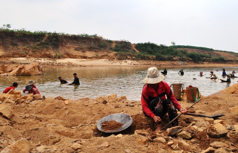 Bất chấp nguy hiểm, chen nhau tìm vàng