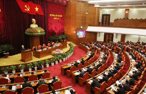 Một số hình ảnh Hội nghị lần thứ nhất Trung ương khóa XII