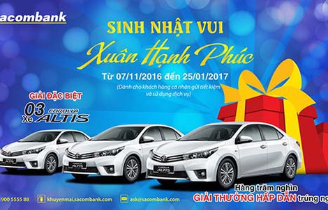 “Sinh nhật vui - Xuân hạnh phúc” với Sacombank