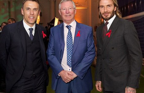 Beckham, Neville hội ngộ thầy Alex Ferguson