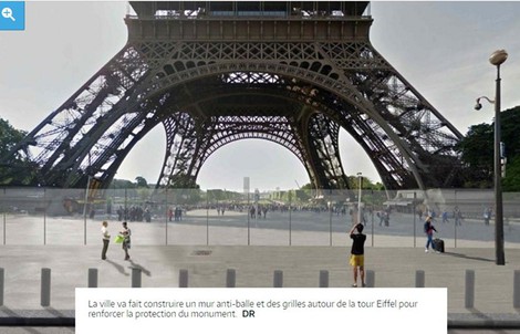 Diện mạo mới của tháp Eiffel sau khi lắp kính chống đạn