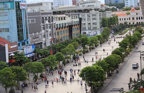 Cấm xe vào đường Nguyễn Huệ trong ngày 31-3