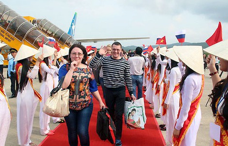 Du khách Nga ồ ạt đến Nha Trang