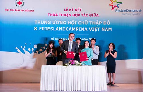 Hội Chữ thập đỏ Việt Nam và FrieslandCampina Việt Nam ký kết thỏa thuận hợp tác