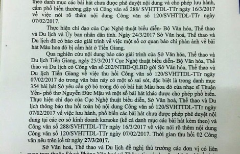 Gấp rút thu hồi công văn cấm ca khúc “Màu hoa đỏ”