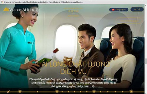 Vietnam Airlines ra mắt chuyên trang điện tử về dịch vụ 4 sao