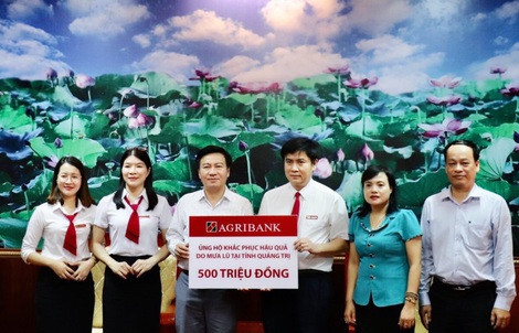 Agribank dành 3 tỉ đồng hỗ trợ 6 tỉnh miền Trung khắc phục thiên tai